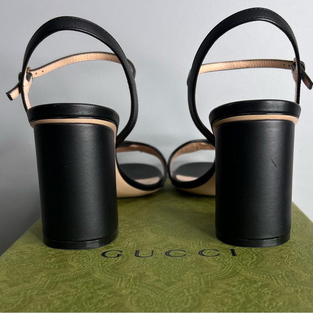 Gucci AUTHENTIC Marmont High Block Heel Sandal - Picture 7 of 17